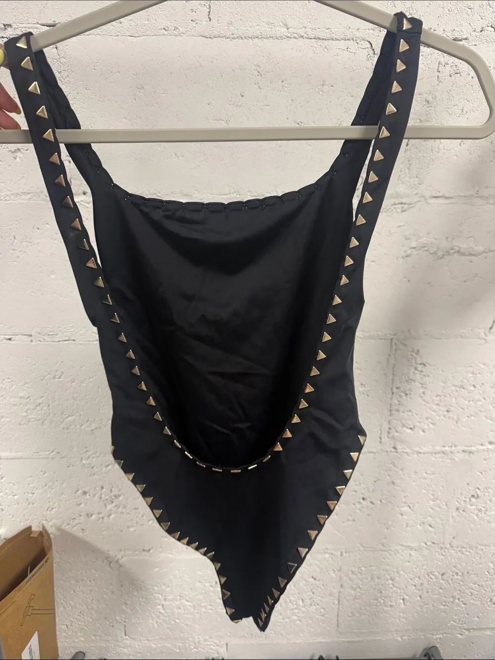 Black Studded One-Piece Swimsuit SAME SWIM LA Studded NWT Bathing Suit - Size XS - Picture 4 of 4